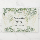 Botanical Bliss Elegant Garden Vows Likeurfles Etiket (Enkel label)