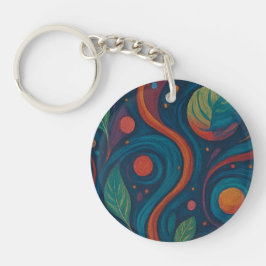 Botanical Bliss Full-Print Keychain