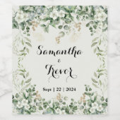 Botanical Bliss Garden Wijnlabel Wijn Etiket (Enkel label)