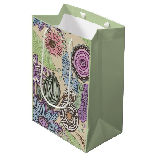 Botanical Bliss Medium Cadeauzakje (Voorkant Gekanteld)