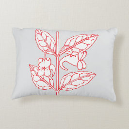 Botanical Bliss Pillow – weelderige bloemen en geb Accent Kussen