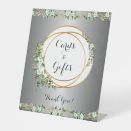 Botanical Bliss Silver-Infused Vrijgezellenfeest Reclamebord Met Voetstuk