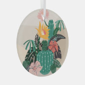 Botanical Blooming: Cactus Art. Glas Ornament (Voorkant Rechts)