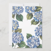 Botanical Blue Hydrangea Floral Kaart (Achterkant)