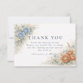 Botanical Blue Rose Wedding Bedankkaart (Voorkant)