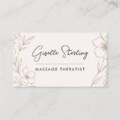 Botanical Blush and Black Holistic Therapy Visitekaartje (Voorkant)