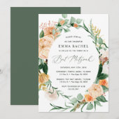 Botanical Boho Personalized Greenery Bat Mitzvah Kaart (Voorkant / Achterkant)