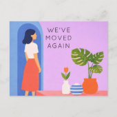 Botanical boho  we've moved  again aankondigingskaart (Voorkant)
