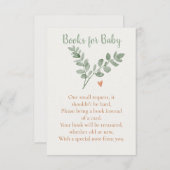 Botanical Books for Baby Card – Minimal Eucalyptus Informatiekaartje (Voorkant / Achterkant)