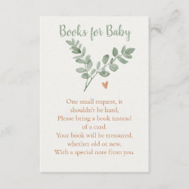 Botanical Books for Baby Card – Minimal Eucalyptus Informatiekaartje