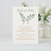 Botanical Books for Baby Card – Minimal Eucalyptus Informatiekaartje (Staand voorkant)