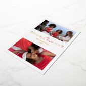 Botanical Branches Christmas Custom Photo Script  Folie Feestdagenkaart (Gedraaid)