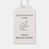 Botanical Branding Small Business Minimalist Hang Cadeaulabel (Voorkant)