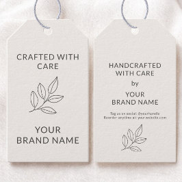 Botanical Branding Small Business Minimalist Hang  Cadeaulabel