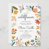 Botanical Bright Wildflower Baby shower Kaart (Voorkant)
