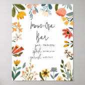 Botanical Bright Wildflower Mom Osa Bar Poster (Voorkant)