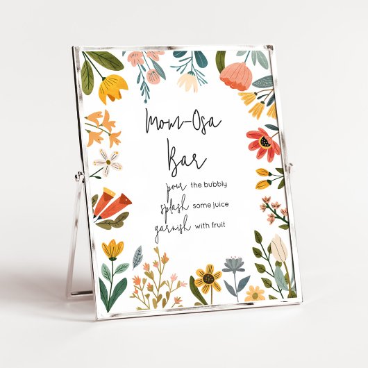 Botanical Bright Wildflower Mom Osa Bar Poster