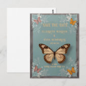 Botanical Butterfly Wedding Invitation Briefkaart (Voorkant / Achterkant)