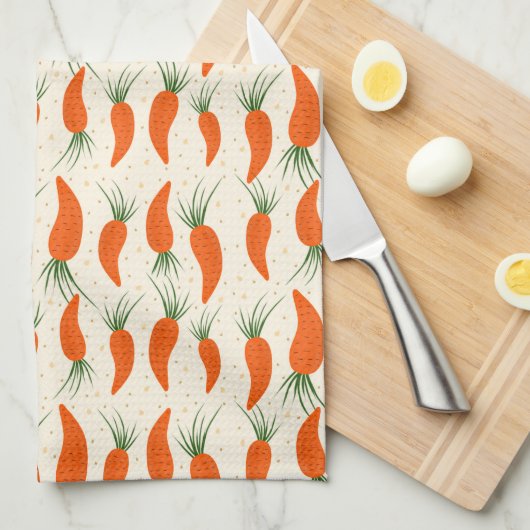 Botanical Carrots Collection Theedoek (Quarter Fold)