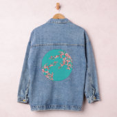 Botanical Cherry Blossom Denim Jacket (Hangar)