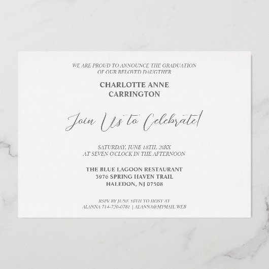 Botanical Cherry Blossom Flowers Oval Frame Photo  Folie Uitnodiging (Achterkant)