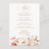 Botanical Chic Elegant Floral Victorian Wedding  Menu (Voorkant)