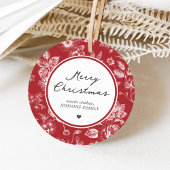Botanical Christmas Bedankjes Labels