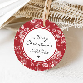 Botanical Christmas Bedankjes Labels
