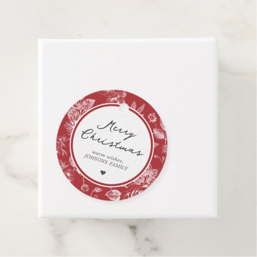 Botanical Christmas Bedankjes Labels (In situ)