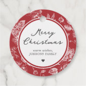 Botanical Christmas Bedankjes Labels (Voorkant)