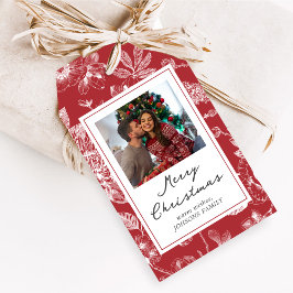 Botanical Christmas Favor Tags Cadeaulabel