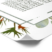 Botanical Christmas Green Wedding Seating Chart Poster (Hoek)