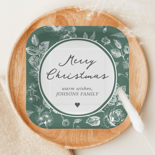 Botanical Christmas Papieren Bordje