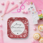 Botanical Christmas Papieren Bordje (Feest)