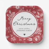 Botanical Christmas Papieren Bordje (Voorkant)