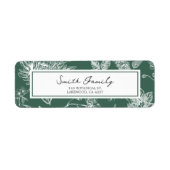 Botanical Christmas Return Address Label (Voorkant)