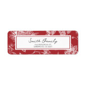 Botanical Christmas Return Address Label (Voorkant)
