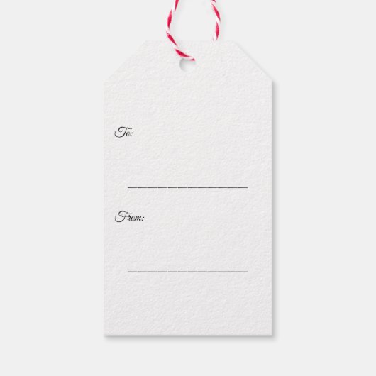 Botanical Christmas Wreath Modern Script Cadeaulabel (Achterkant)