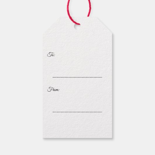 Botanical Christmas Wreath Modern Script  Cadeaulabel (Achterkant)