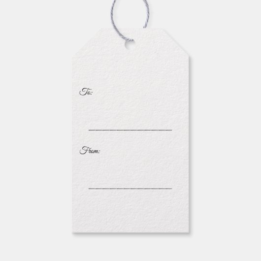 Botanical Christmas Wreath Modern Script  Cadeaulabel (Achterkant)