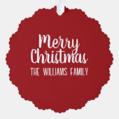 Botanical Christmas Wreath  Ornament Kaart (Achterkant)