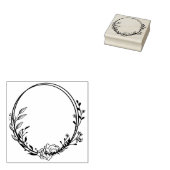 Botanical Circle Bloemen Journal Rubberstempel (Gestempeld)