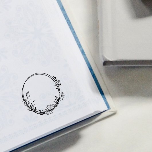 Botanical Circle Bloemen Journal Rubberstempel