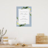 Botanical Citroenen Hoofdthema Bruiloftsfeest Post Poster (Keuken)