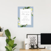 Botanical Citroenen Hoofdthema Bruiloftsfeest Post Poster (Thuiskantoor)