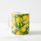 Botanical Citrus & Medicine Illustration Koffiemok (Voorkant links)