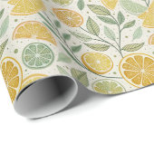 Botanical Citrus Slice Garden Cadeaupapier (Rol Hoek)