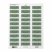Botanical Classy Groen Voorgeadresseerd Retourlabe Etiket (Full Sheet)