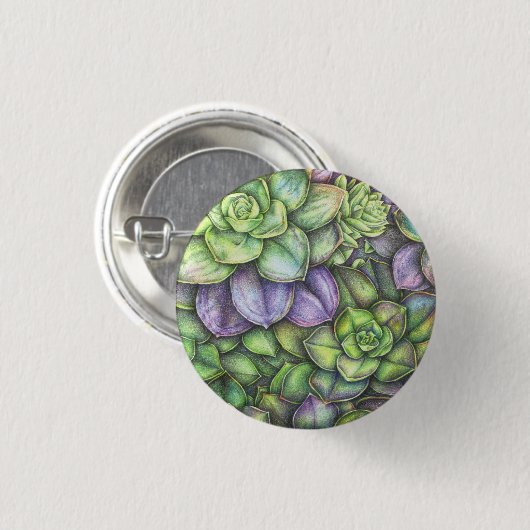 Botanical Colorful Illustration Button (Voorkant /achterkant)
