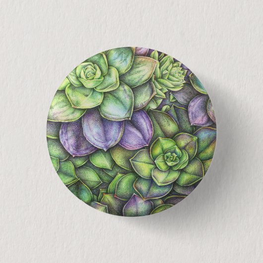 Botanical Colorful Illustration Button (Voorkant)